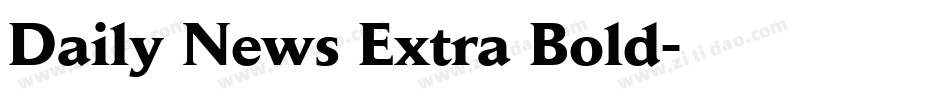 Daily News Extra Bold字体转换